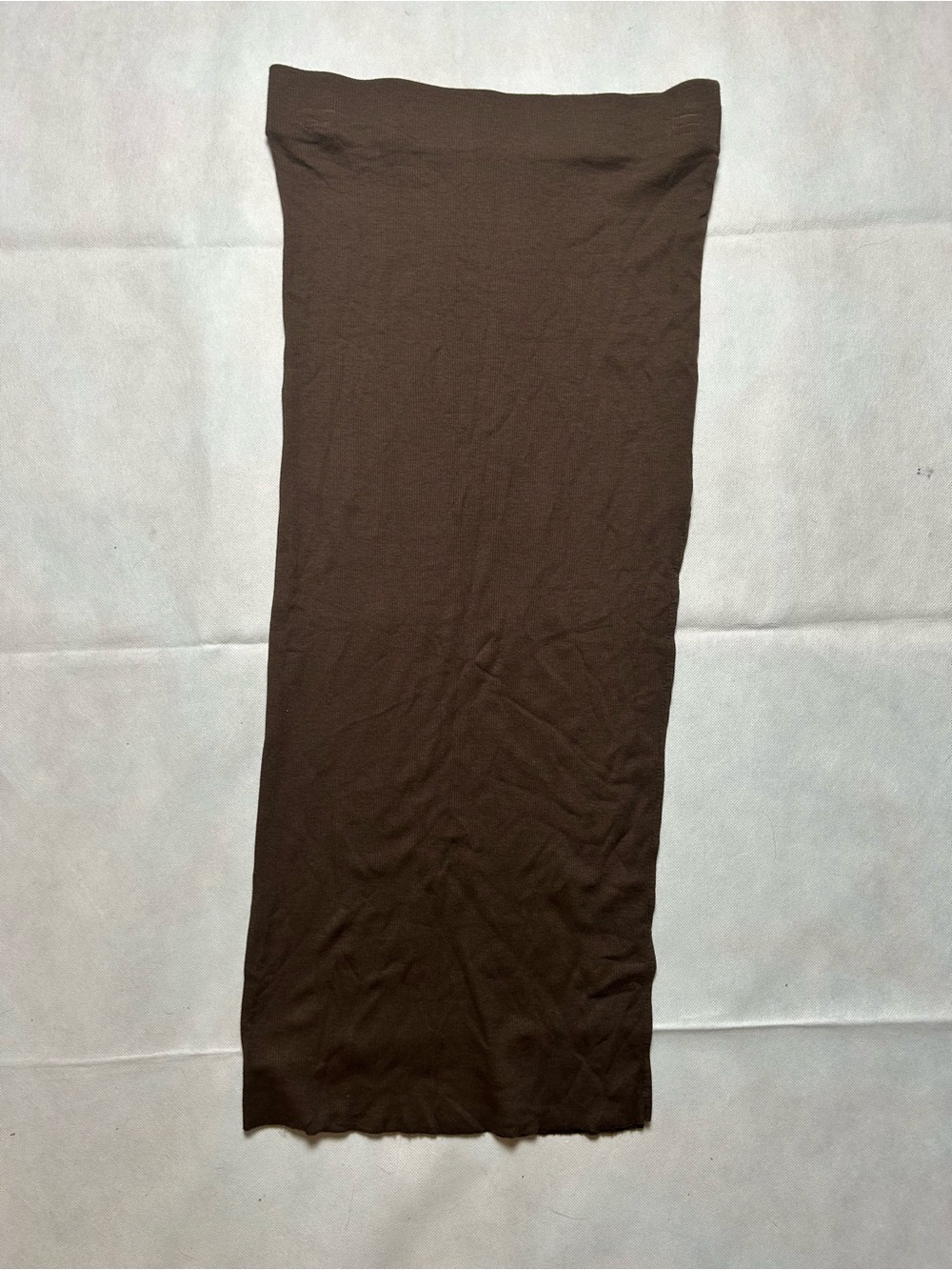 Cotton Citizen brown midi ribbed pencil skirt size medium